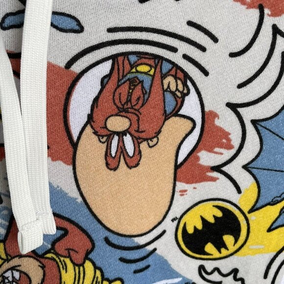 Warner Bros Hoodie Looney Tunes Tasmanian Devil Yosemite Sam Superman Batman Med - Picture 11 of 15